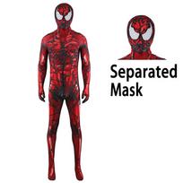 Carnage Cosplay Amazing Costume Superhero 3D Printed Spandex Red Venom Zenzai Suit Halloween Costume for Adult Kids 110-Kids
