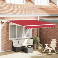 Ištraukiama markizė Raudona 350 x 250 cm Audinys ir plienas