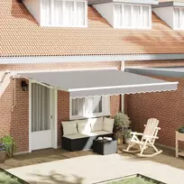 Ištraukiama markizė Šviesiai pilka 400 × 350 cm Poliesteris