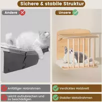 Promotions Kačių laipiojimo sienelės komplektas, 3 aukštų kačių medis 34x24x111 cm, kačių namelis 40x40x31 cm, hamakas 40x33x15 cm, natūralus