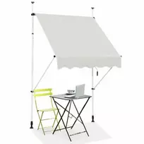 Promotions Ištraukiama lauko markizė, 150x120 cm, pilkai balta