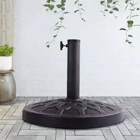 Promotions Skėčio stovėjimo pagrindas, derva ir plienas, 44,5 cm, bronzos spalvos
