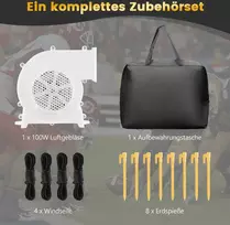 Promotions Pripučiama projektoriaus ekranas, 327,5x119x266 cm, juoda balta