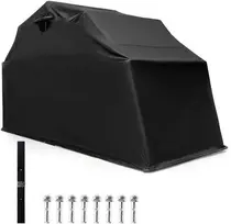 Promotions Motociklo pastogė, 341.4x137.2x192 cm, juoda