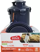 Zolux Bidonas 2in1 šunims BIVOUAK 2x350 ml mėlynas