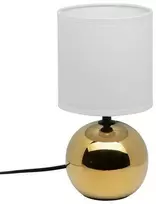 Teckin Lamp Baltas naktinis šviestuvas Boule, dekoratyvinis apšvietimas su gaubtu ir keraminiu pagrindu E14
