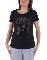 26 Nirvana T Shirt Faded Faces Band Logo new Official Womens Skinny Fit Black Size Unisex T-Shirt M