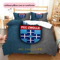PEC Zwolle Raštas Patalynės Antklodės Komplektas Namų Dekoras Dovana (1 * antklodės užvalkalas + 2 * pagalvės užvalkalai be šerdies) 135x200cm