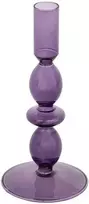 Bikuvalt Žvakidė violetinė stiklinė D9xH19,5 cm Atmosphera 193778A