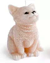Mondex Žvakė Figūrėlė GYVŪNAI KATINĖ 10x15cm smėlio spalvos parafinas