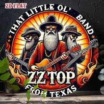 ZZ Top Grupės Logotipas Apvalus Aliuminio Metalo Plaketas Roko Muzikos Sienos Dekoras Gerbėjams Namų Pramogų Kambariui Unikali Dovana įvairiaspalvis
