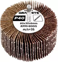 Ściernica Plokštelinis šlifavimo diskas su kotu 80 x 30 x 6 mm, P40