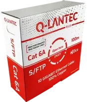 Q-LANTEC S/FTP cat.6A tinklo kabelis, susukta pora, LSOH