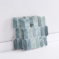 Self-adhesive 3D Wall Tile Fish Scale PVC Wall Sticker Waterproof Mold Resistant Kitchen Backsplash for Kitchen Bathroom 30x30cm 1PCS