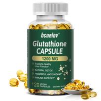 Bcuelov Glutathione Capsules 1200mg Antioxidant Brightening Skin 120 capsules Vegetarian Capsules