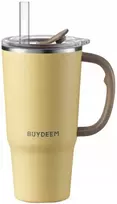 Mellow Yellow Mellow Geltona BUYDEEM termo puodelis su šiaudeliu 700 ml, modelis DS57, spalva