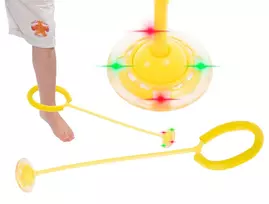 LED šokdynė su gimnastikos lanku, geltona