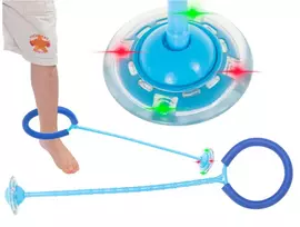 LED šokdynė su gimnastikos lanku, mėlyna