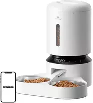 Petlibro Granary maisto dozatorius su dvigubu dubeniu 5L (baltas) be integruotos kameros