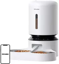 Petlibro Granary maisto dozatorius su dvigubu dubeniu, Wifi, 5L (baltas)