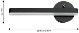 Sieninis šviestuvas Kinkiet Domoletti WALL LED LIGHT SAFI 6W 40K ML6346 Juodas