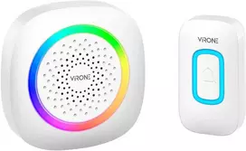 Orno PELA AC, belaidis tinklo durų skambutis, mokymosi sistema, 60 garsų, RGB LED, 300 m, baltas