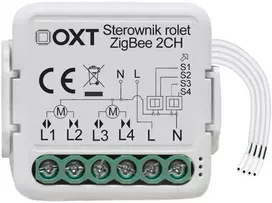 Tuya – 2 kanalų mini ZigBee roletų valdiklis – Android/iOS programa – OXT SWTZ28