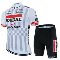 Soudal Quick Step 2025 Dviračių marškinėlių vyriškas komplektas Vasariniai trumpomis rankovėmis dviračių drabužiai Lauko MTB kelių dviračio marškinėliai Greitai džiūstantys Asian size-S