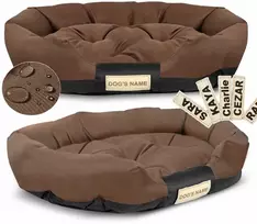 Aio Factory Šuns guolis 115x95 cm, personalizuotas, vandeniui atsparus, rudas