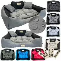 Aio Factory Šuns guolis KINGDOG 130x105 cm, personalizuotas, atsparus vandeniui, tamsiai pilkas