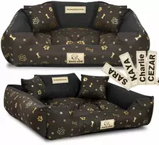 Aio Factory Šuns guolis KINGDOG 115x95 cm, personalizuotas, vandeniui atsparus, auksiniai kaulai
