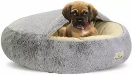 Aio Factory Šuns guolis FLUFFY 60 cm šviesiai pilkas
