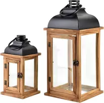 Mondex Since 1986 LEVI Komplet 2 latarni 21x21x48cm/14x14x30cm