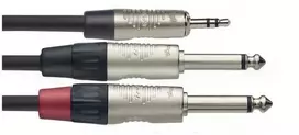 Mini Jack Stagg NYC3/MPS2PR mini jack/m – 2x jack/m 3m