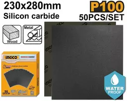 Ingco abrasive paper P100 230 x 280mm, 50 pcs