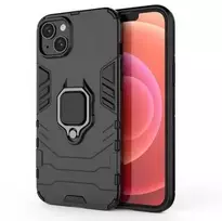 Hurtel Ring Armor dėklas iPhone 14 šarvuoto dangtelio magnetinis laikiklis žiedas juodas