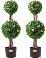 Dirbtinis buksmedžio medis 91.4 cm, 2 vnt., UV spinduliams atsparus lauko dekoras