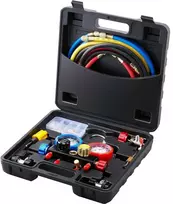 4 krypčių AC kolektoriaus matuoklių rinkinys, R134A, R22, R12, R410A, ŠVOK, Automobilių, Diagnostika, Priežiūra, Remontas