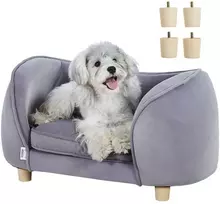 Patvari sofa augintiniams, Minkšta veliūrinė sofa, Mažiems šunims ir katėms