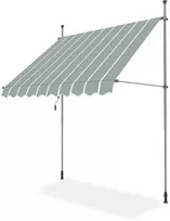 Balkono markizė EASY, 300x130 cm, Pilkas/Baltas