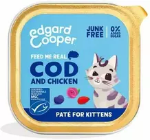 Edgard Cooper - kačiukų veterinarinis paštetas su menke ir vištiena - 85 g