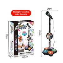 Kids Microphone with Stand Karaoke Song Vertical Mic Music Instrument Toys Brain-Training Educational Toy Birthday Gift Girl Boy juoda