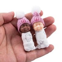 1pc 7cm New Simulation Resin Reborn Doll Cute Mini Finger Baby Children Girls Play House Toys Children Birthday Gifts