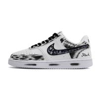 Nike Court Vision 1 Dark Souls Cushioning Abrasion Resistant Breathable Low top Skateboard Shoes Unisex Black White DH2987-101(team1747-) 41