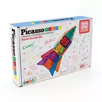 PICASSO TILES Magnetinis konstruktorius Rocket Booster 32 det., PT32