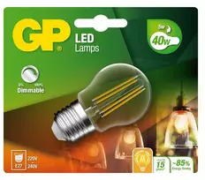 GP – LED Lamp kaitrinis mini gaublys, E27, DIM, 5W (40W), 470lm