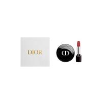 DIOR Lipstick Two-piece set: Intense Blue Gold Lipstick #720 Velvet 1.5g + Rich Satin Cushion Foundation #1N 13g juoda
