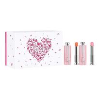 DIOR Lipstick Charming Color Changing Lip Balm, Double Pack of Lipsticks, Pink Butterfly Limited Gift Box, Watery Light, Moisturizing, Clear, raudona