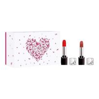 DIOR Brilliant Blue Gold Limited Gift Box Lipstick Velvet Non-smudged +/+ Two-piece set: Lipstick Velvet #999 3.5g + Lipstick Velvet Mist #688 3.4g mėlyna