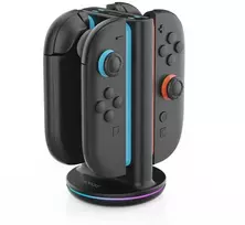 iPega SW2051 Charger Dock with RGB for JoyCon Controllers Nintendo Switch 2 juodos spalvos